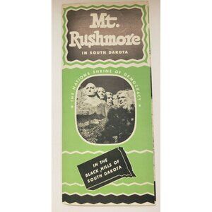 Mt Rushmore, South Dakota Travel Brochure,Photos,1940-50s (TB7) Black Hills